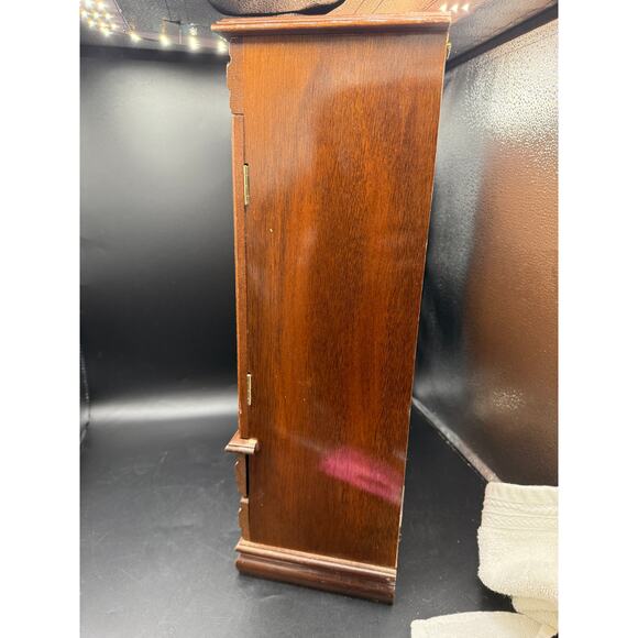 VTG Commodore Collection By Rosalco Wood and Etched Glass Jewelry Box Large - Picture 9 of 11